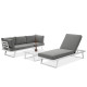 Salon outdoor MILOS modulable - Aluminium blanc