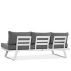 Salon outdoor MILOS modulable - Aluminium blanc
