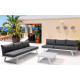 Salon outdoor MILOS modulable - Aluminium blanc