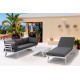 Salon outdoor MILOS modulable - Aluminium blanc