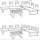 Salon outdoor MILOS modulable - Aluminium blanc