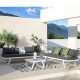 Salon outdoor MILOS modulable - Aluminium blanc