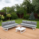 Salon outdoor MILOS modulable - Aluminium blanc