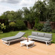 Salon outdoor MILOS modulable - Aluminium blanc