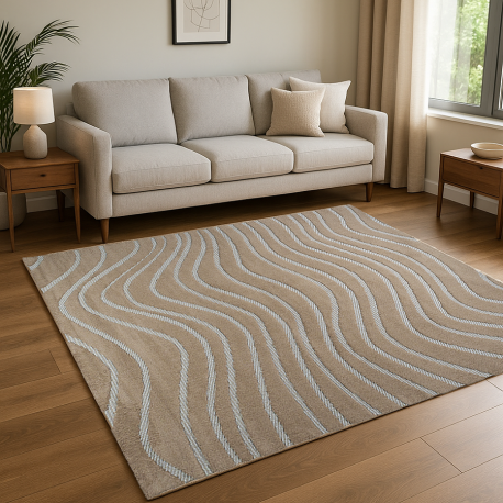 Tapis MOUJY Taupe - Dimensions au choix