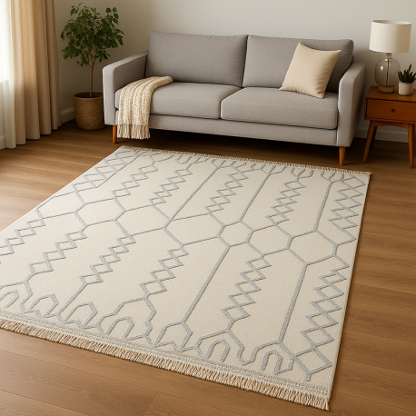 Tapis ACHLA Crème - Dimensions au choix
