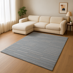 Tapis KUDYA Gris Clair - Dimensions au choix