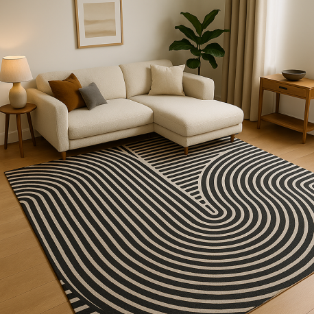 Tapis LOOPY Gris - Dimensions au choix