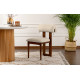 Fauteuil MADURA - Noyer et bouclette Taupe