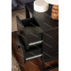 Table de chevet KIVAS - Chêne cérusé noir mat