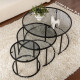 Trio de tables gigognes OCTAVE - Black