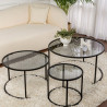 Trio de tables gigognes OCTAVE - Black