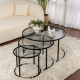Trio de tables gigognes OCTAVE - Black