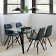 Table à manger GAMA - Black - 160 cm