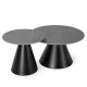 Duo de tables basses SAMOS - Pierre marbrée Grise