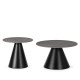 Duo de tables basses SAMOS - Pierre marbrée Grise