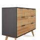 Commode JUNA - Chêne miel & Céruse noire