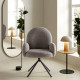 Fauteuil pivotant CLEO - Gris chiné