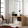 Bureau TOLLY - 136cm - Chêne & Céruse noire
