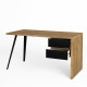 Bureau TOLLY - 136cm - Chêne & Céruse noire