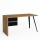 Bureau TOLLY - 136cm - Chêne & Céruse noire