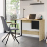 Bureau ALENA - 110cm - Chêne & Caisson Noir
