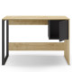 Bureau ALENA - 110cm - Chêne & Caisson Noir