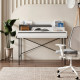 Bureau ALENA - 110cm - Chêne & Caisson Noir
