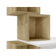 Bureau KUBY - 154cm - Blanc perle & Caisson Chêne