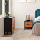 Commode AMAYA - Chêne noir & Zebrano