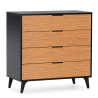 Commode AMAYA - Chêne noir & Zebrano