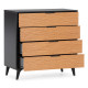 Commode AMAYA - Chêne noir & Zebrano