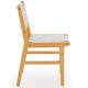 Chaise RUKT - Chêne massif & Cuir Blanc