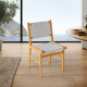 Chaise RUKT - Chêne massif & Cuir Blanc