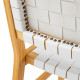 Chaise RUKT - Chêne massif & Cuir Blanc