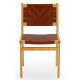Chaise RUKT - Chêne massif & Cuir Brun