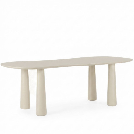 Table à manger SUAVE - Taupe - 220 cm