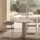Table à manger SUAVE - Taupe - 220 cm
