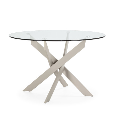 Table à manger FLAVI - Taupe - 120 cm