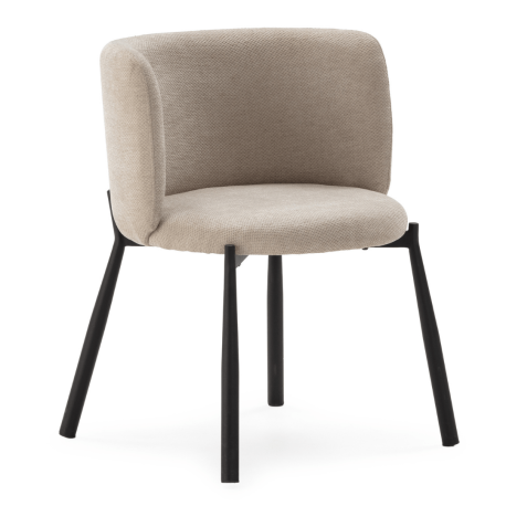 Chaise HIZY - Toile piquée Beige Sable