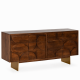 Buffet MONROVIA - Noyer & Laiton - 165 cm