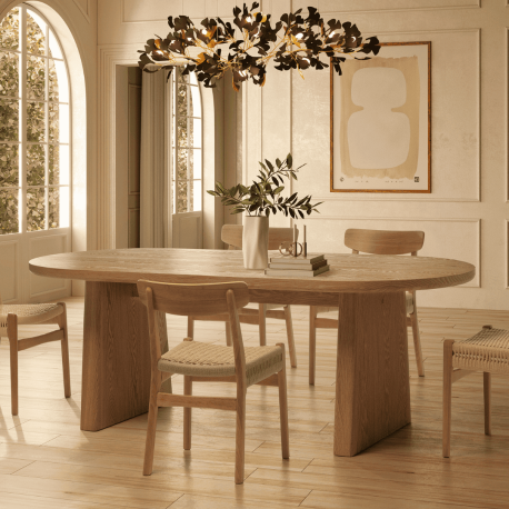 Table à manger VADUZ - Chêne massif - 220 cm