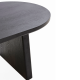 Table à manger VADUZ - Chêne massif cerusé en noir - 220 cm