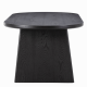 Table à manger VADUZ - Chêne massif cerusé en noir - 220 cm