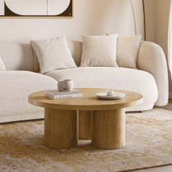 Table basse MALABO - Chêne naturel - 100 cm