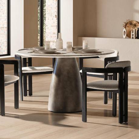 Table à manger LIMA - Mabre blanc de Carrare