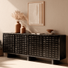 Buffet VIENNA - Bois d'Ébène sculpté - 200 cm