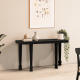 Console NASSAU - Chêne massif cerusé en noir - 130 cm