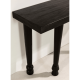 Console NASSAU - Chêne massif cerusé en noir - 130 cm