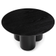 Table basse MINSK - Chêne cerusé en noir - 80 cm